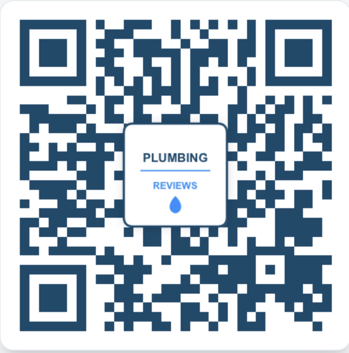 QR code linking to leave a plumbing review